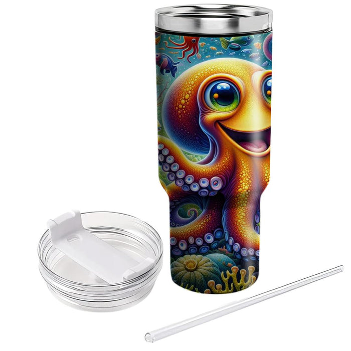 Whimsical Octopus Wonderland  Tumbler Cups