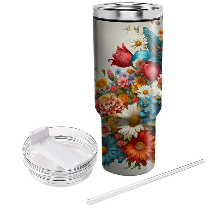 Whimsical Flower Garland  Insulated Tumblers