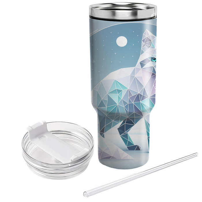 Geometric Arctic Fox  Tumblers With Lids