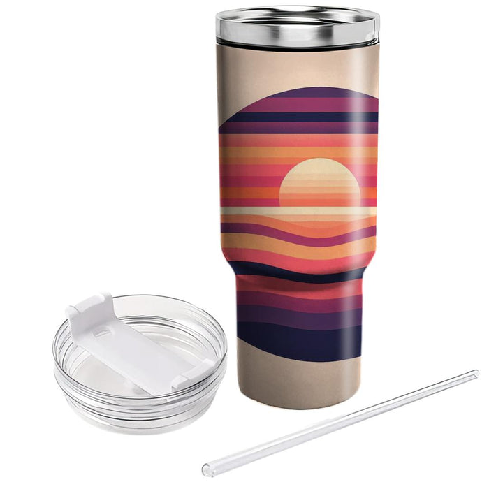 Vintage Sunset Stripes  Tumbler Cups