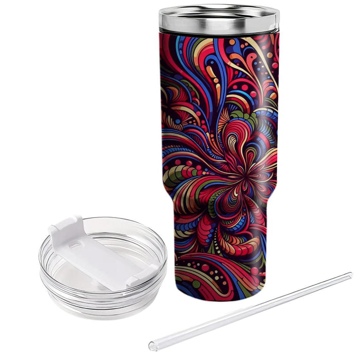  Floral Burst  Tumbler Cups