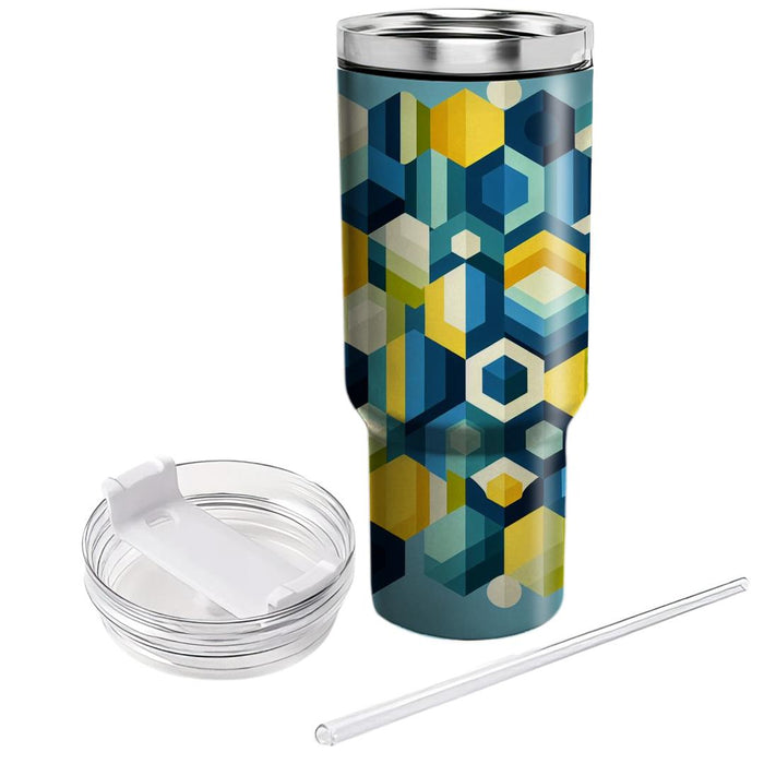 Abstract Geometric Hexagon  Personalized Tumblers