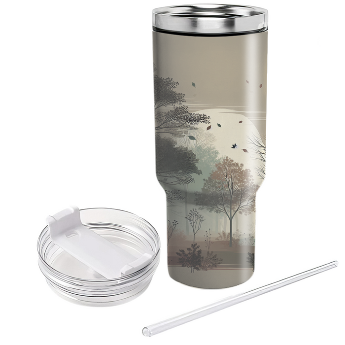 Autumn Misty Morning  Personalized Tumblers