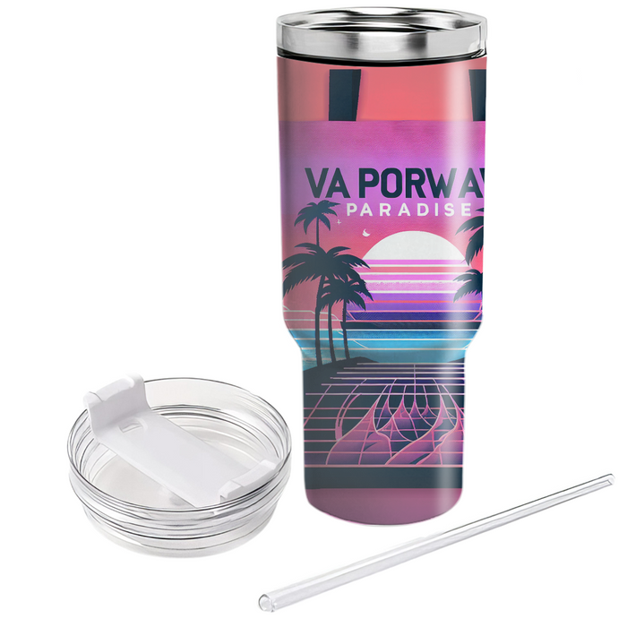 Vaporwave Paradise Tote Bag Custom Tumblers