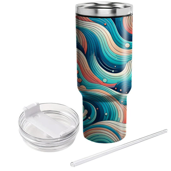 Wave Of Color  Unique Tumblers