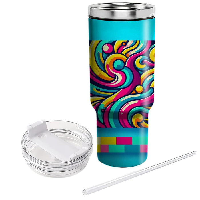 Vivid Swirl  Personalized Tumblers