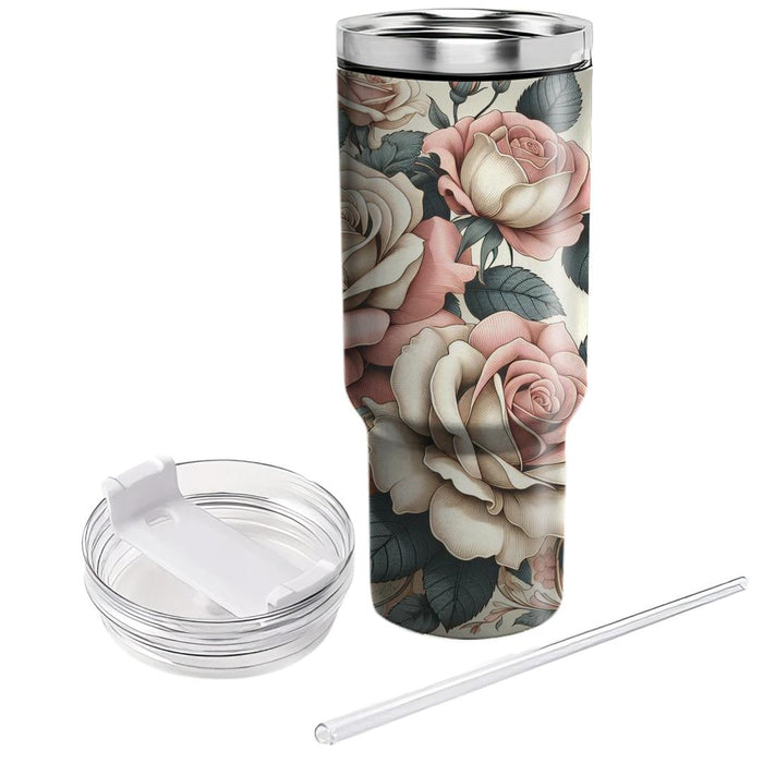 Vintage Rose Lace  Tumbler Cups