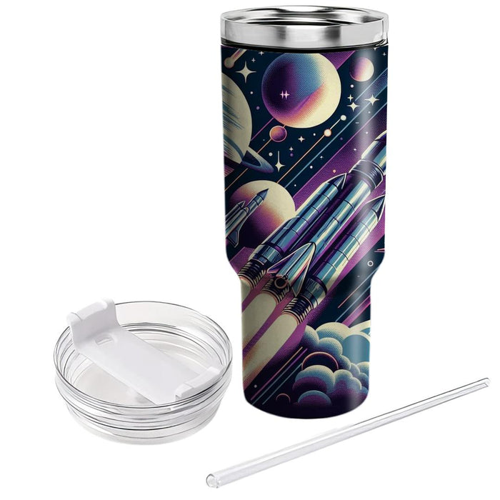 Retro Galactic Odyssey  Custom Tumblers