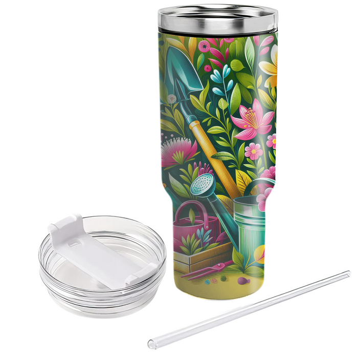 Radiant Growth - Gardening Day  Decorative Tumblers