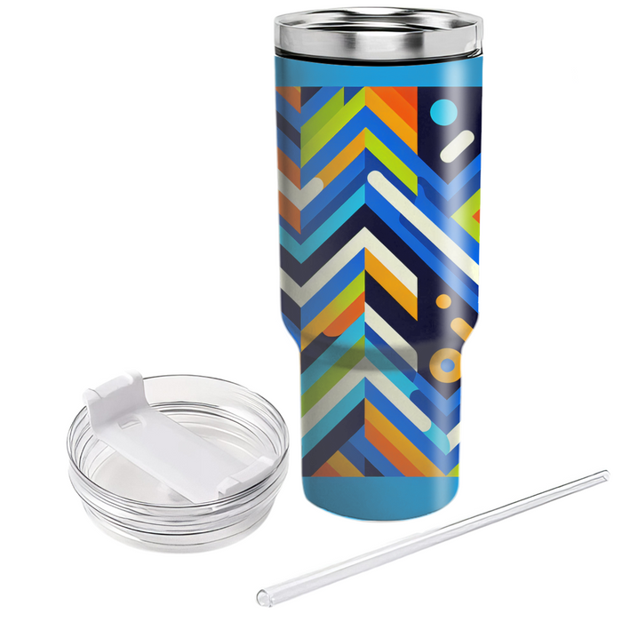 Abstract Zigzag Motion  Unique Tumblers