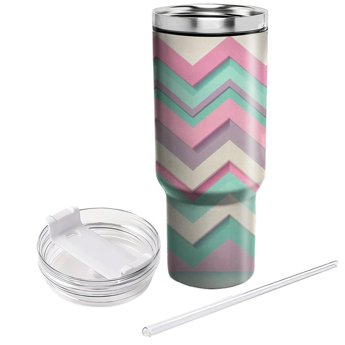 Floral Chevron  Tumblers For Gifts