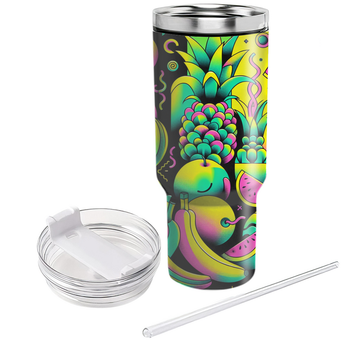 Funky Fruit Patterns Personalized Tumblers