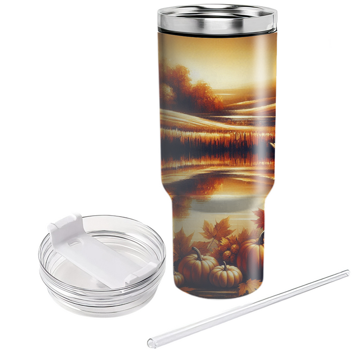 Radiant Reflections - An Artistic Thanksgiving  Personalized Tumblers