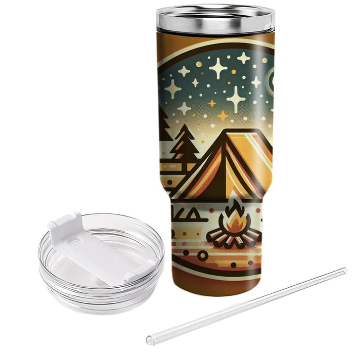 Vintage Camp Scene  Unique Tumblers