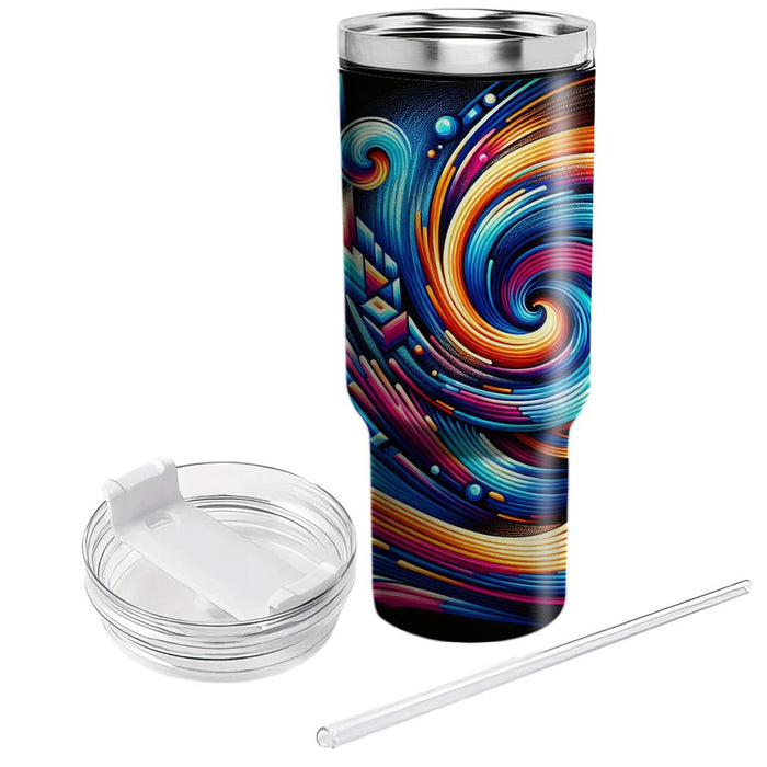 Retro Neon Abstract  Tumblers For Gifts