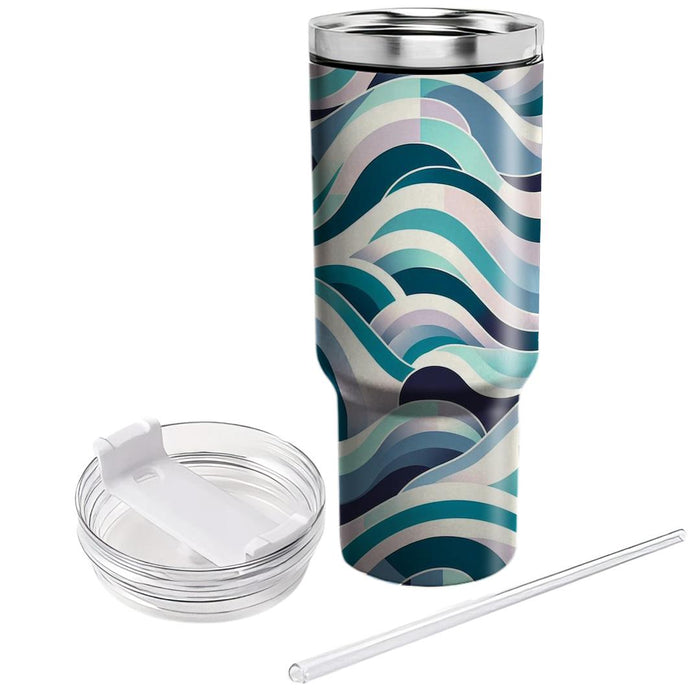 Abstract Geometric Wave Pattern  Decorative Tumblers