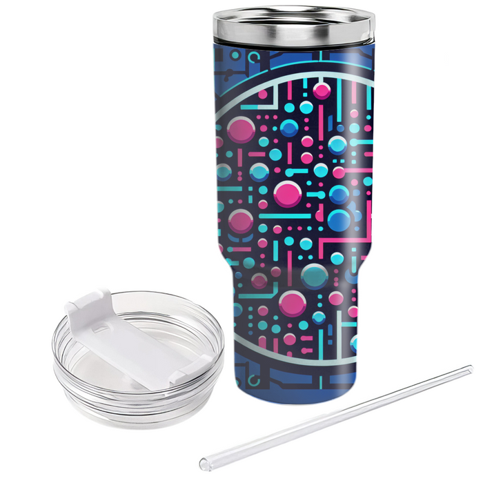 Futuristic Circle Matrix Custom Tumblers