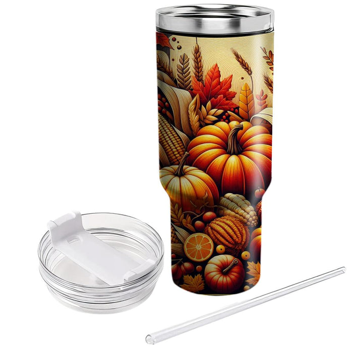 Whirlwind Of Gratitude - A Thanksgiving  Custom Tumblers