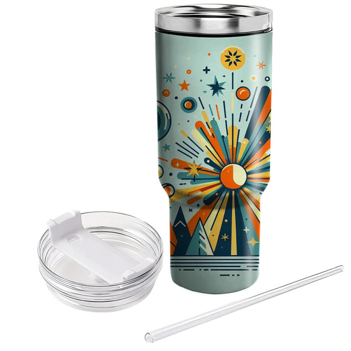 Vintage Starburst  Tumbler Cups