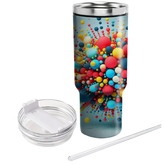 Whimsical Polka Dot Explosion  Unique Tumblers