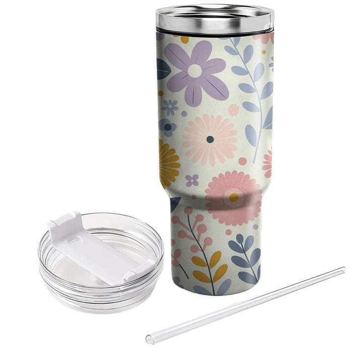 Retro Floral Bliss  Tumbler Cups