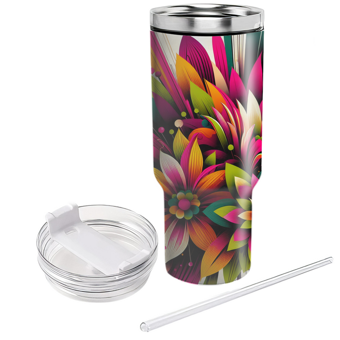 Bold Floral Explosion  Travel Tumblers