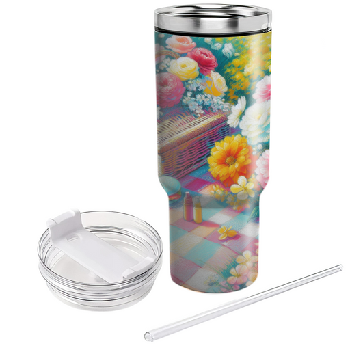 Spring Garden Picnic  Tumblers With Lids