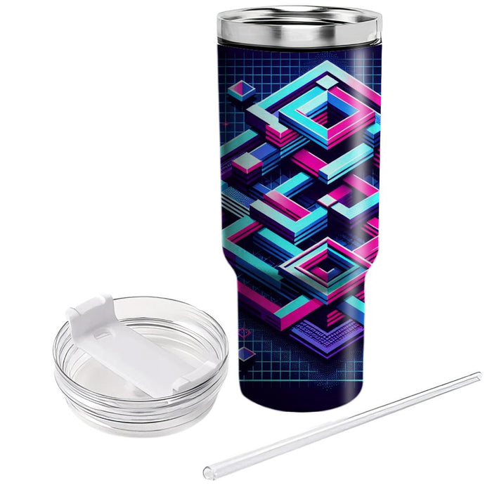 Techno Geometric  Custom Tumblers