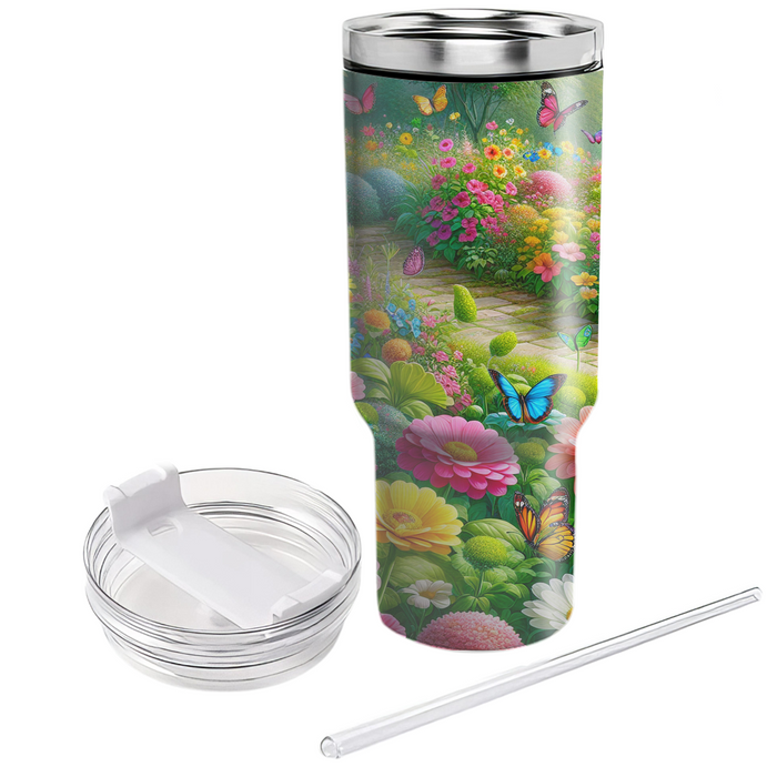 Spring Butterfly Garden  Personalized Tumblers