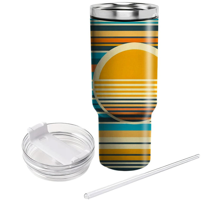 Sunny Retro Stripes  Insulated Tumblers