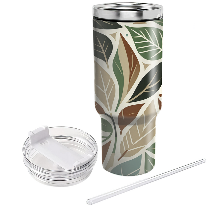 Artistic Leaf Print  Insulated Tumblers