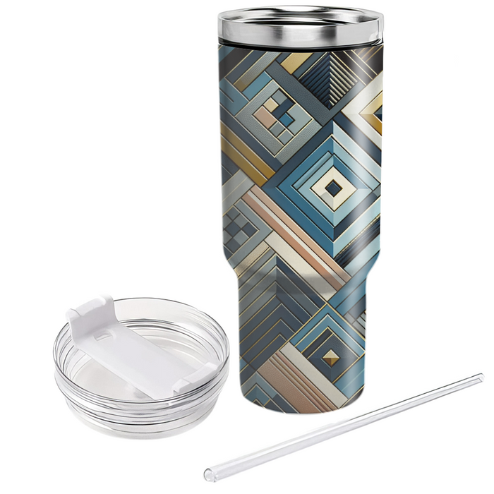 Stylish Geometric Layering Custom Tumblers