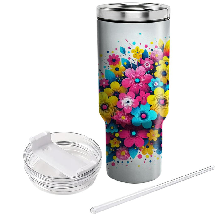 Whimsical Floral Confetti  Tumblers For Gifts