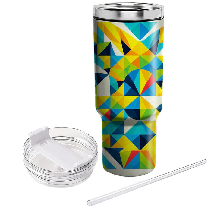 Vivid Triangular Mosaic  Unique Tumblers