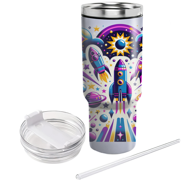 Vintage Space Odyssey Travel Tumblers