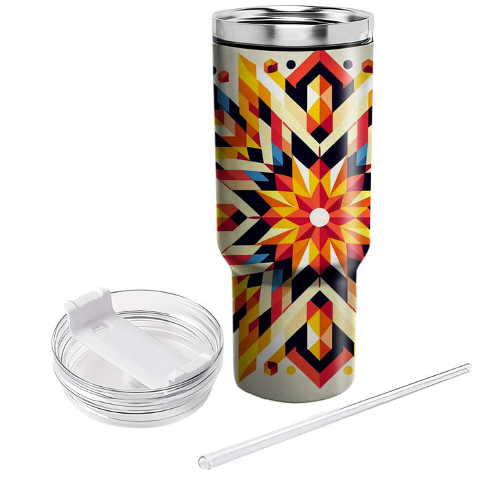 Geometric Starburst Pattern  Custom Tumblers