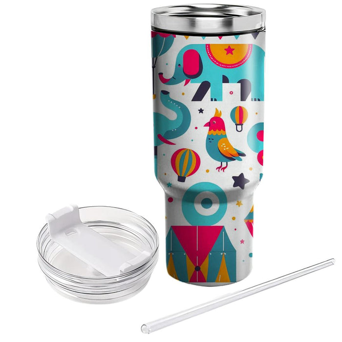 Whimsical Circus Animals  Insulated Tumblers