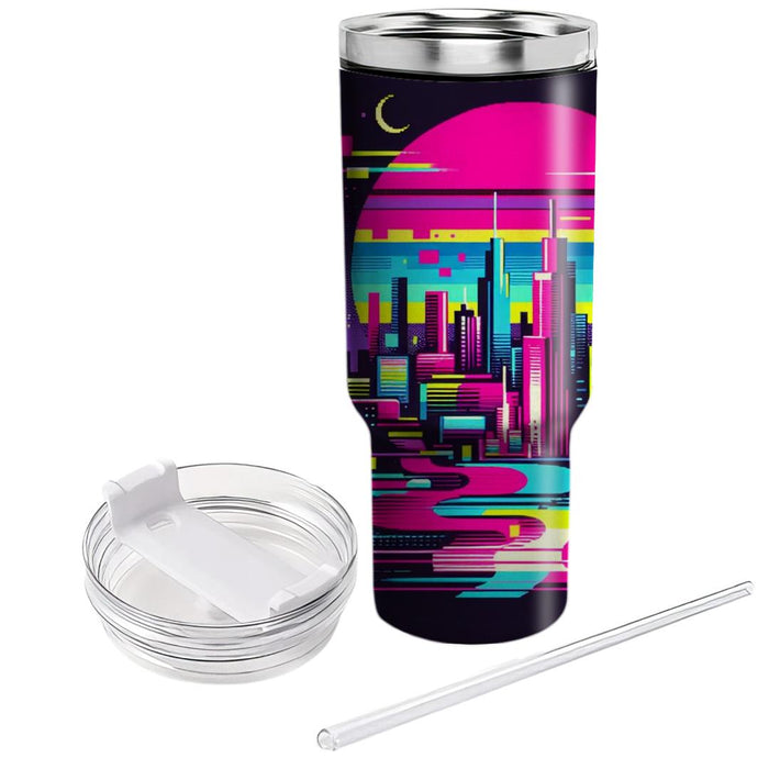 Retro Glitch  Tumblers With Lids