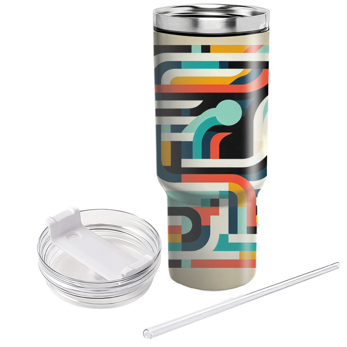 Bold Graphic Stripes Tumblers With Lids