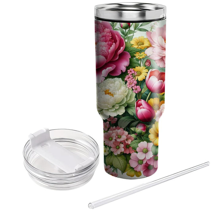 Blossoming Floral Delight  Decorative Tumblers