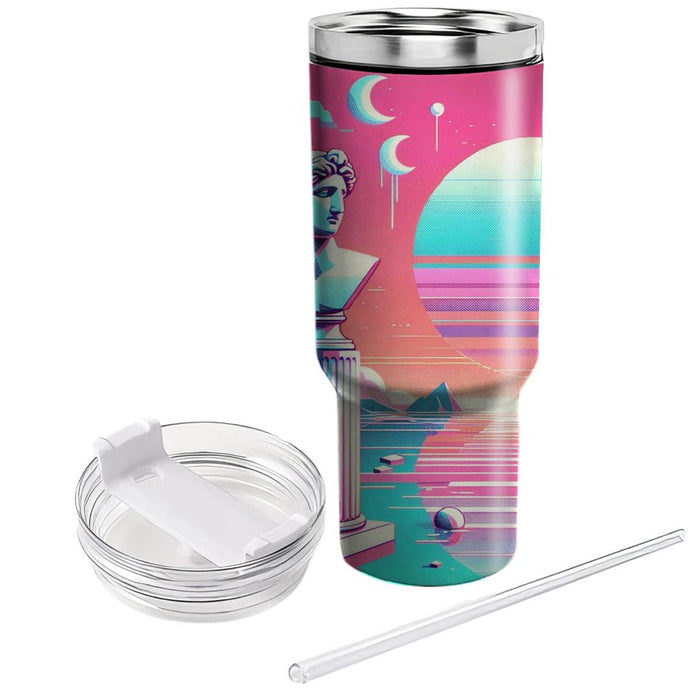 Vaporwave Mirage  Tumblers With Lids