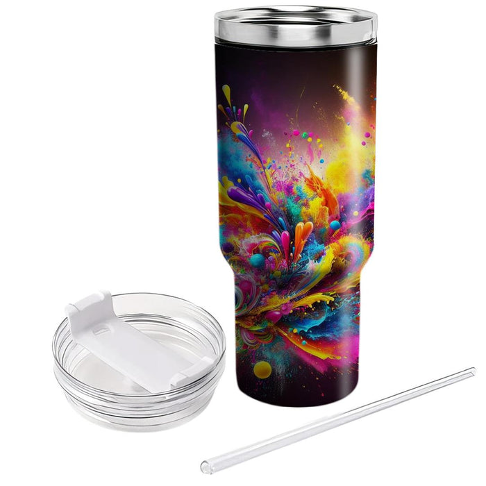 Vibrant Echoes - A Festival Of Colors  Personalized Tumblers