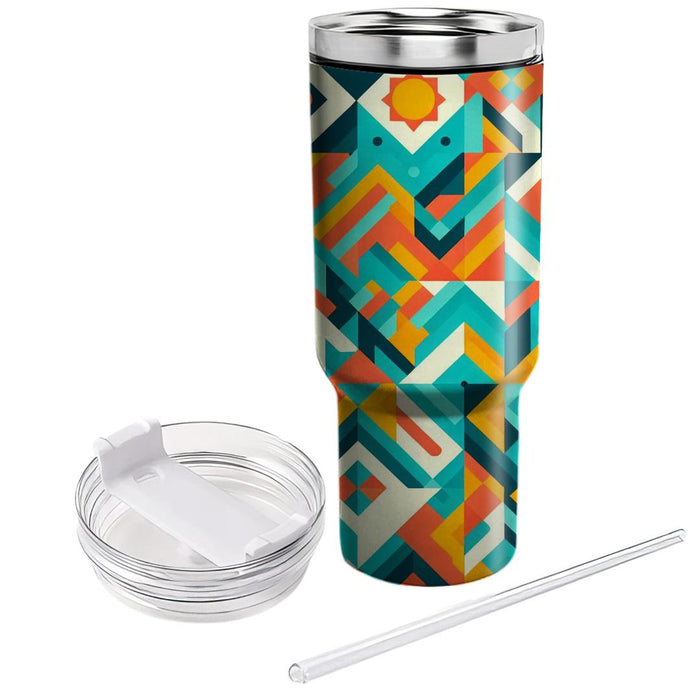 Triangular Mosaic  Insulated Tumblers