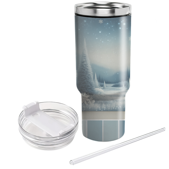 Winter Frosted Pines  Personalized Tumblers