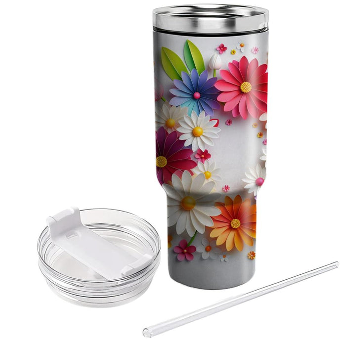 Vibrant Petal Whirl  Unique Tumblers