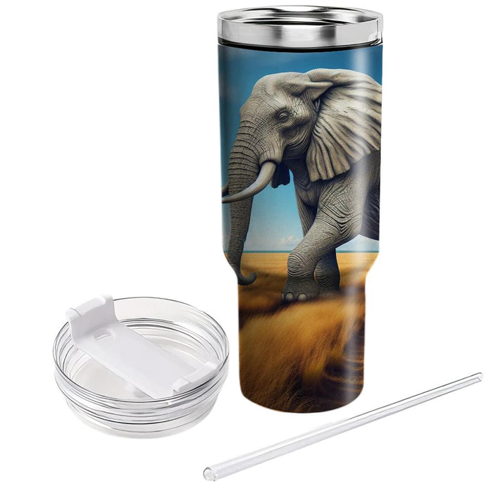 Gentle Giant Elephant Stroll  Custom Tumblers