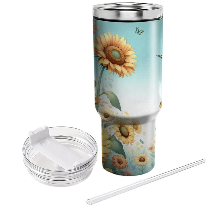 Whimsical Sunflower Garden  Insulated Tumblers