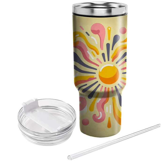 Whimsical Sunshine Rays  Tumbler Cups