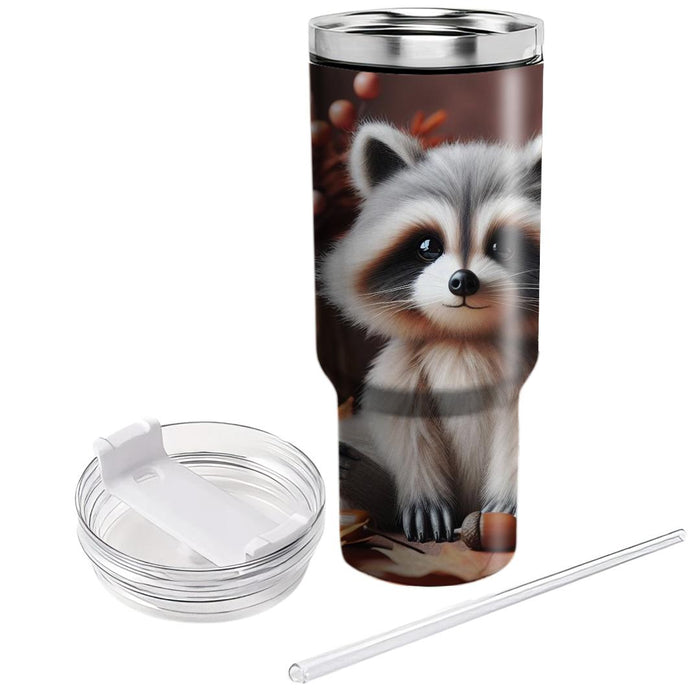 Whimsical Raccoon Adventures  Travel Tumblers