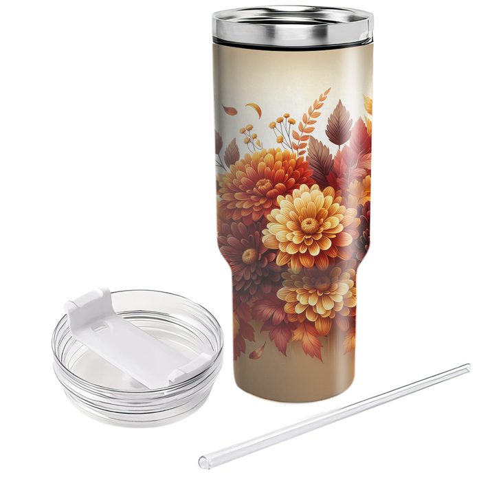 Autumn Blooms Delight  Unique Tumblers